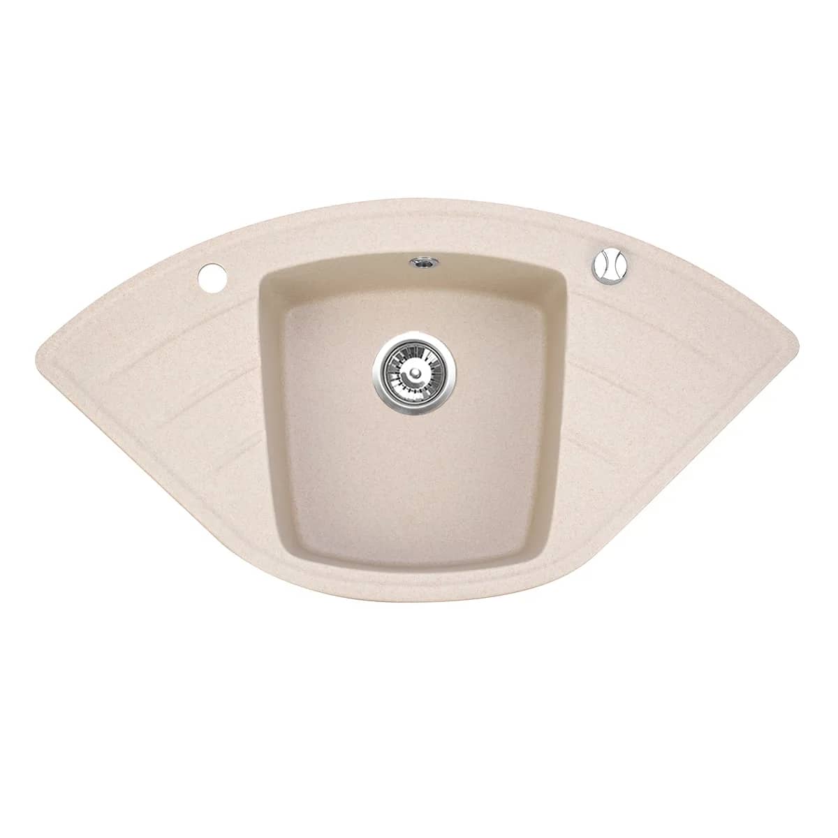 Évier en granit d'angle Altair 1 bac 96,5 × 50 cm — coloris Beige sable, vue produit