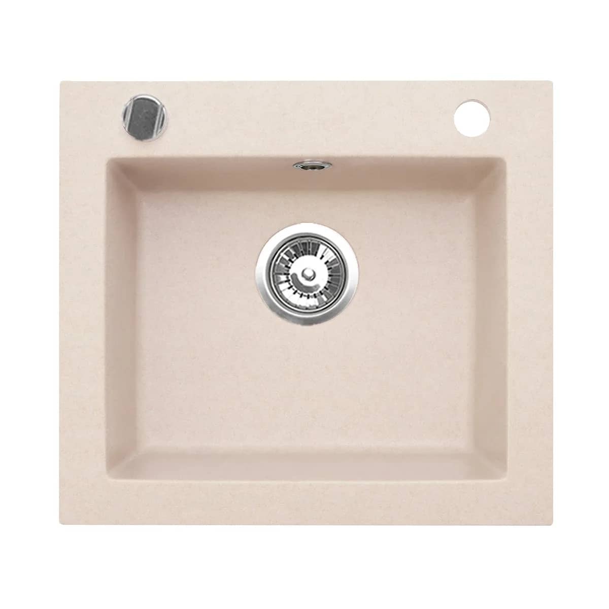 Évier en granit Argo 1 bac 48,5 × 44 cm, coloris Beige sable, vue produit