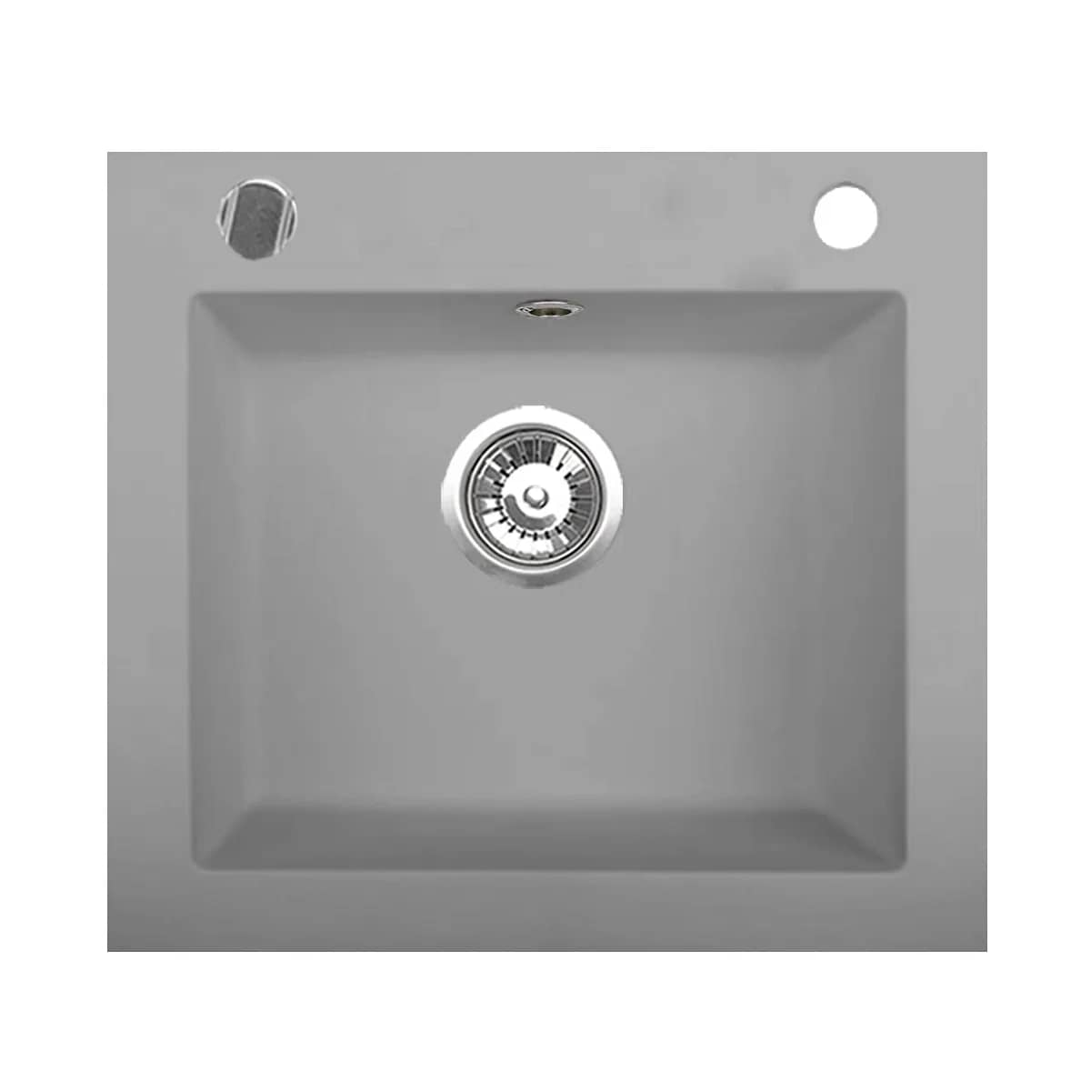 Évier en granit Argo 1 bac 48,5 × 44 cm, coloris Gris, vue produit