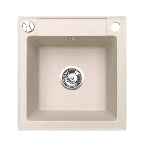 Évier en granit Belmondo 1 bac 46 × 44 cm, coloris Beige sable, vue produit