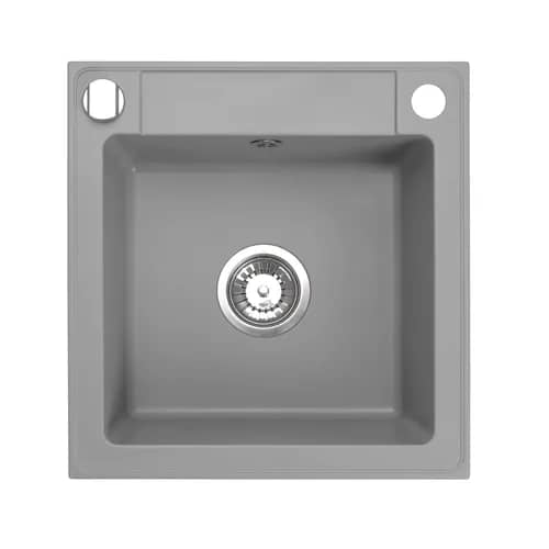 Évier en granit Belmondo 1 bac 46 × 44 cm, coloris Gris, vue produit