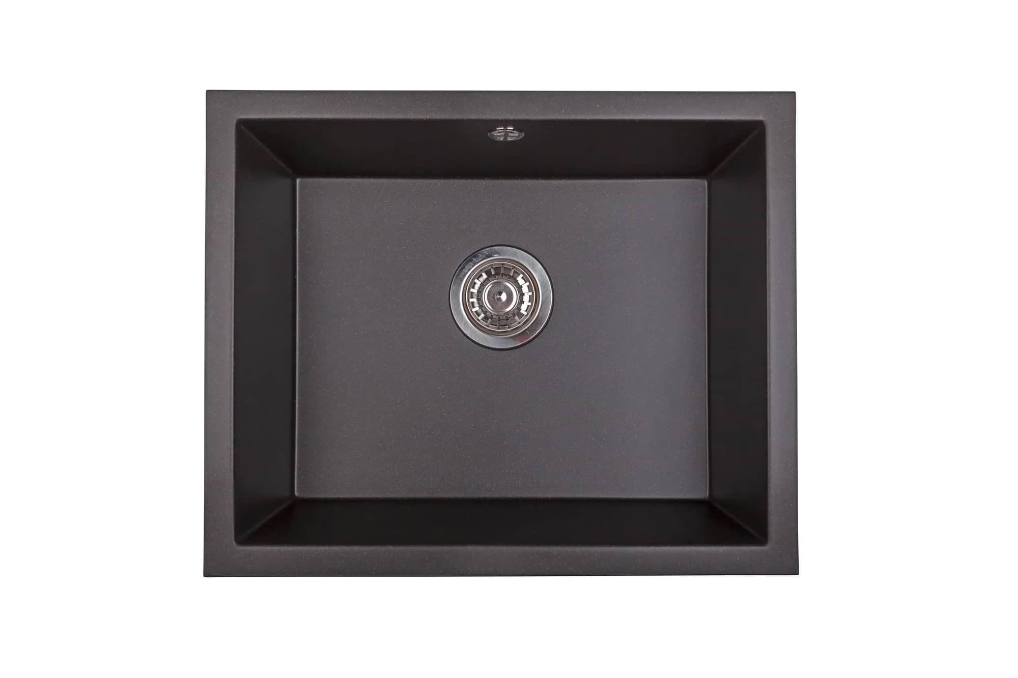 Évier en granit Junit 56 sous plan 55,3 × 45,5 cm, coloris Noir métallisé, vue produit