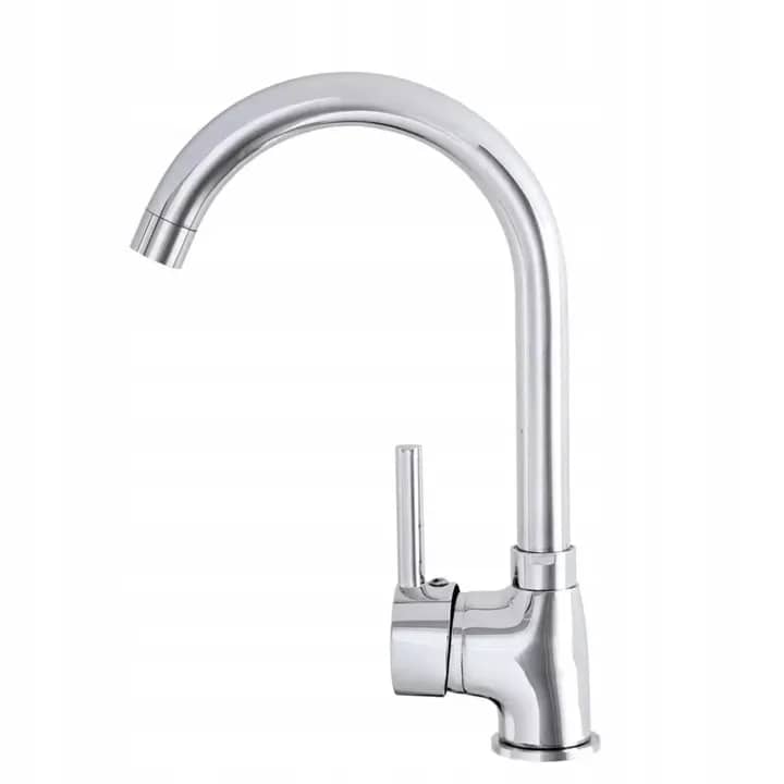 Mitigeur de cuisine Algea, 7 coloris assortis aux éviers, coloris Chrome installé en cuisine
