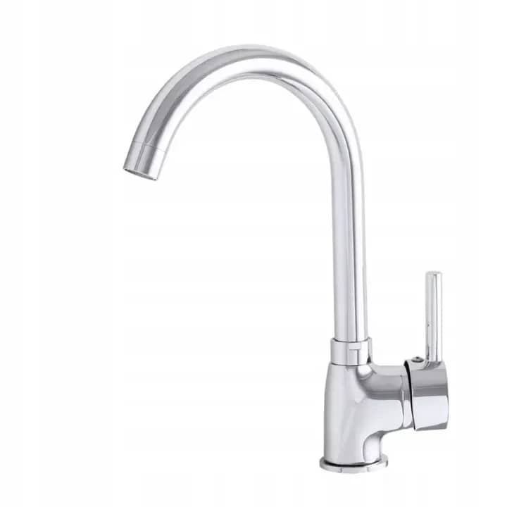Mitigeur de cuisine Algea, 7 coloris assortis aux éviers, coloris Chrome installé en cuisine