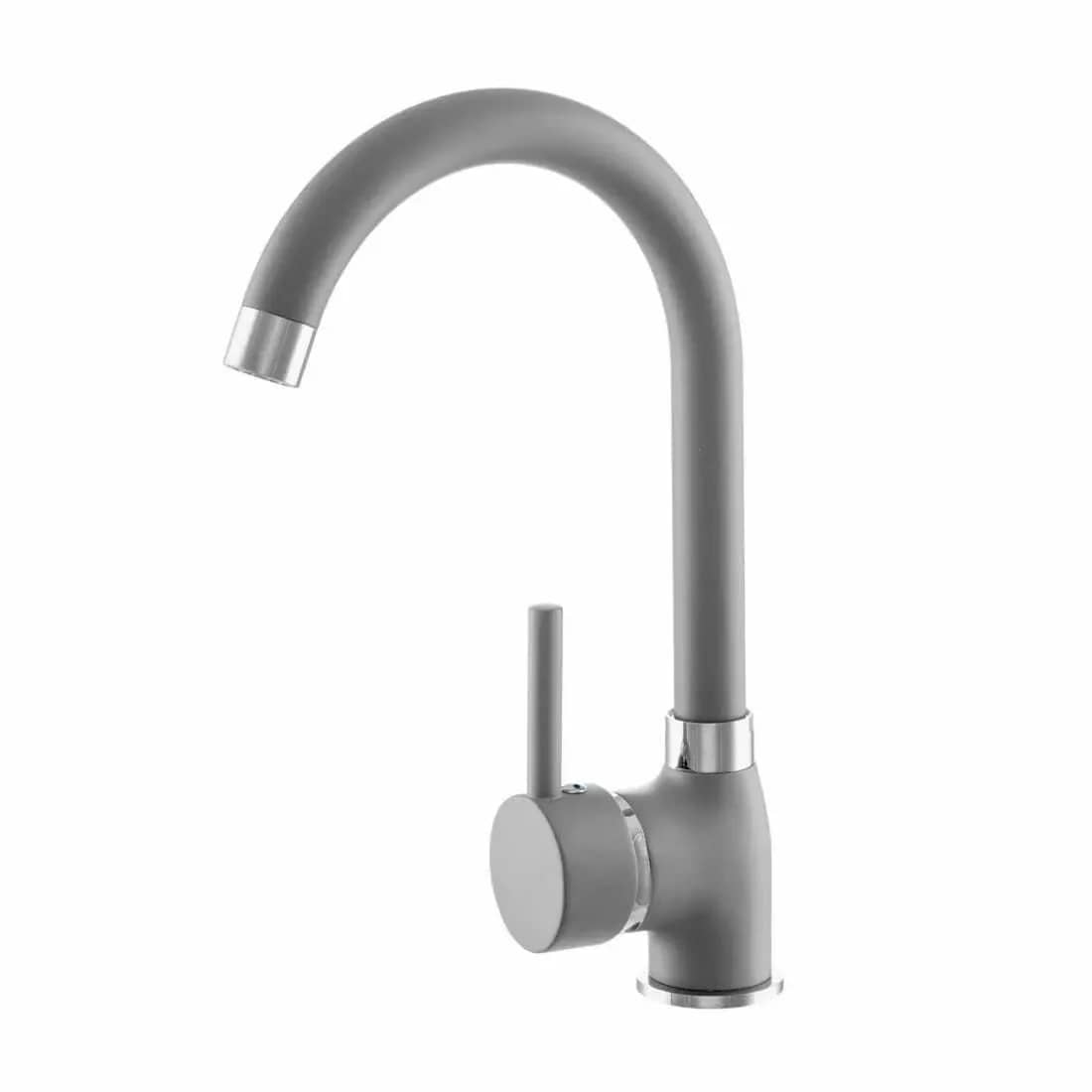 Mitigeur de cuisine Algea, 7 coloris assortis aux éviers, coloris Gris, vue produit