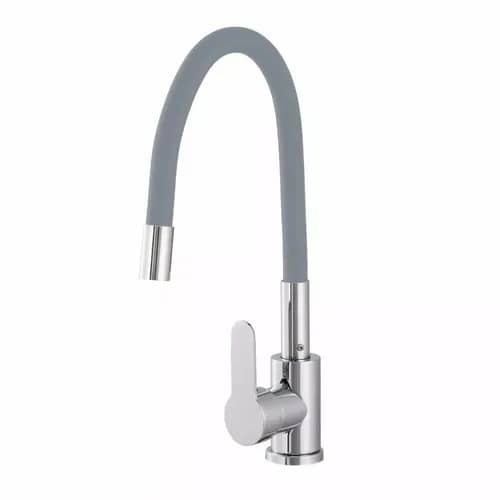 Mitigeur de cuisine Flow Flex à bec flexible, 6 coloris, coloris Gris et chrome, vue produit