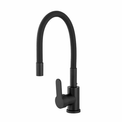 Mitigeur de cuisine Flow Flex à bec flexible, 6 coloris, coloris Noir mat, vue produit