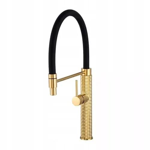 Mitigeur de cuisine Samba Diamond à bec flexible, coloris Or, vue produit