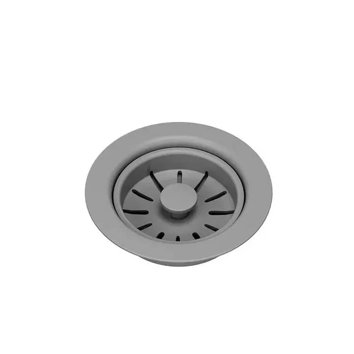 Siphon manuel pour évier 1 bac, 5 coloris, coloris Gris installé en cuisine