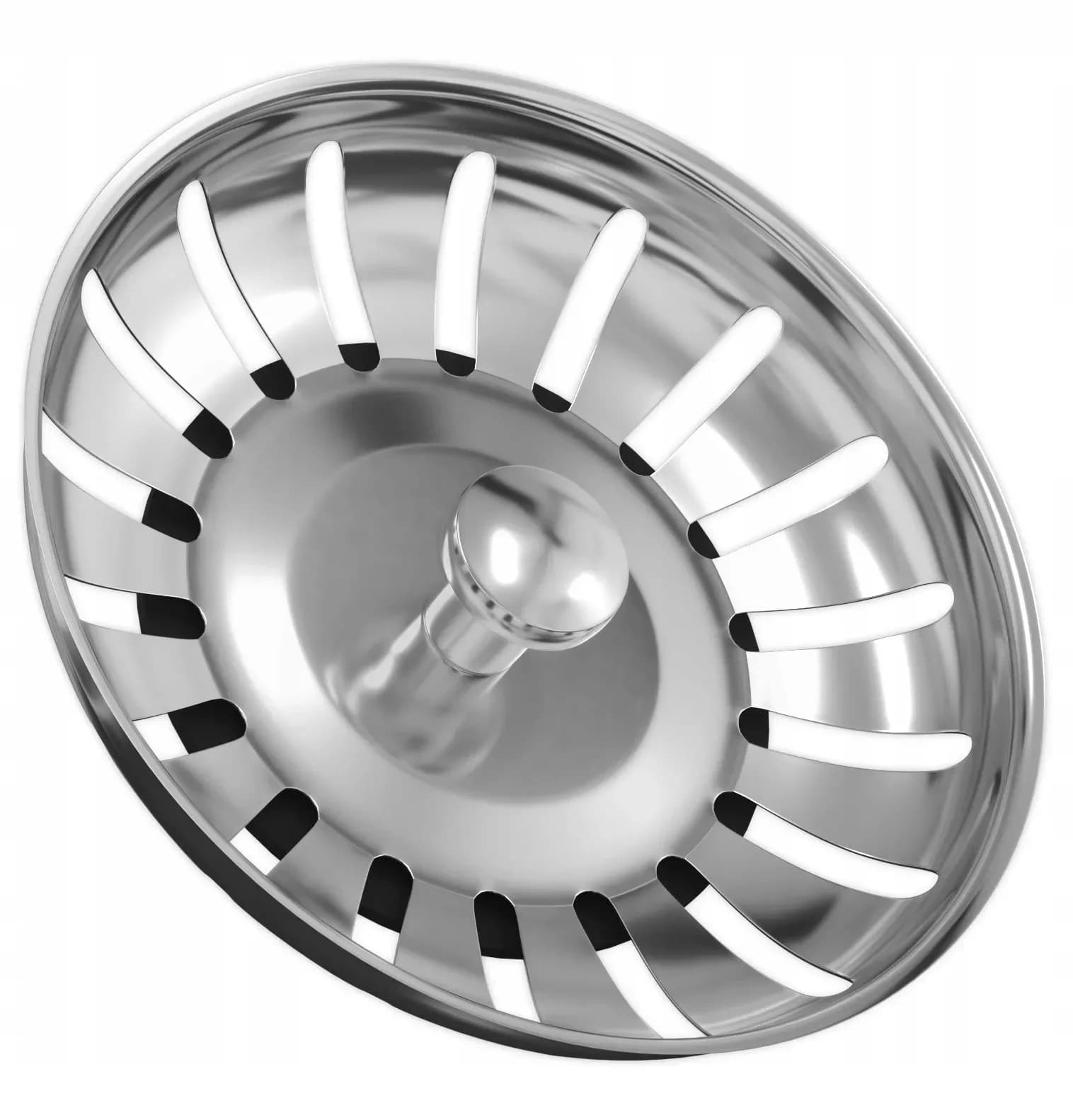 Bouchon-crépine pour évier, 83 mm — coloris Inox, vue produit
