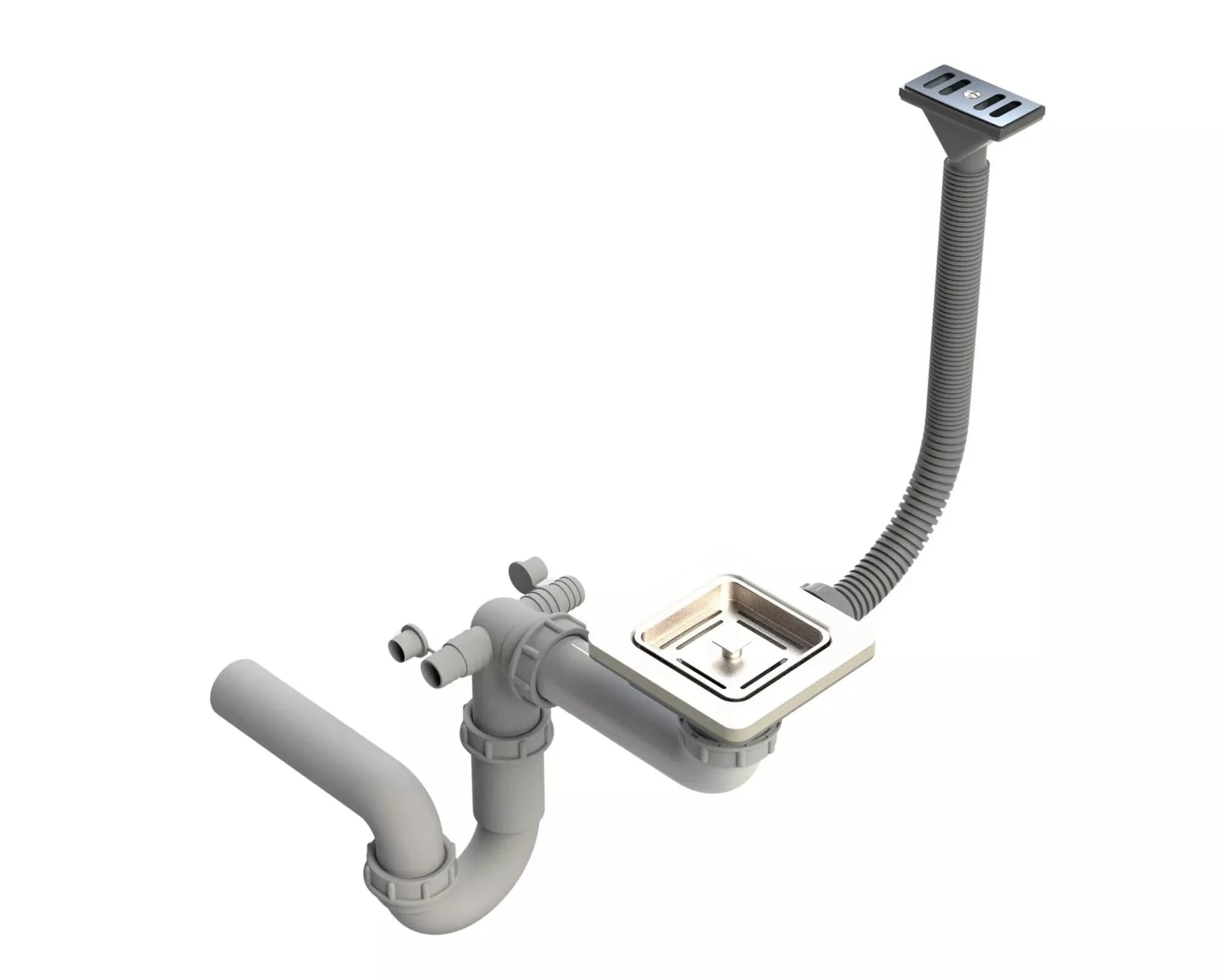 Siphon manuel York pour évier 1 bac